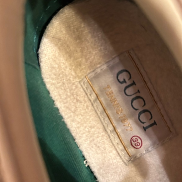 Gucci Cream Slip-On Loafers with Textured Upper